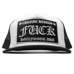 Load image into Gallery viewer, Chrome Hearts Fuck Hollywood White Black Trucker Cap
