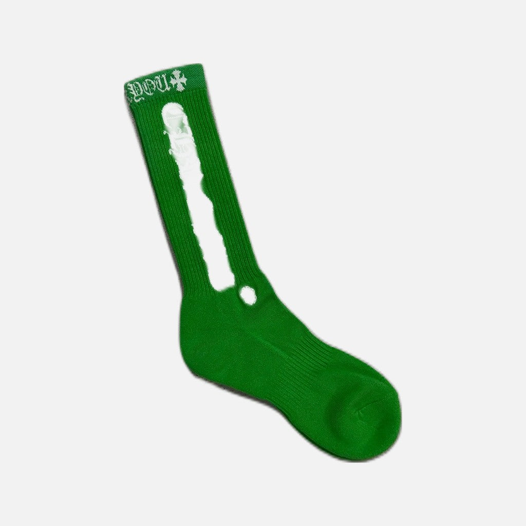 Chrome Hearts Fuck You socks in green