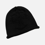 Load image into Gallery viewer, Chrome Hearts hand woven beanie in black with cross pattern