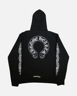 Load image into Gallery viewer, Chrome Hearts Horseshoe Floral Hoodie Black - view 2