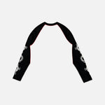 Load image into Gallery viewer, Chrome Hearts Horseshoe Fury Cross raglan baseball long sleeve in black and red, view 2