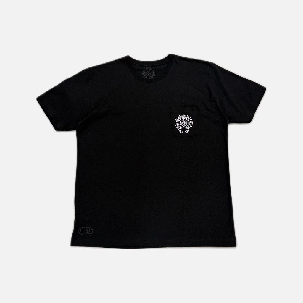 Chrome Hearts Las Vegas Horseshoe T-shirt in black with the brand's horseshoe emblem