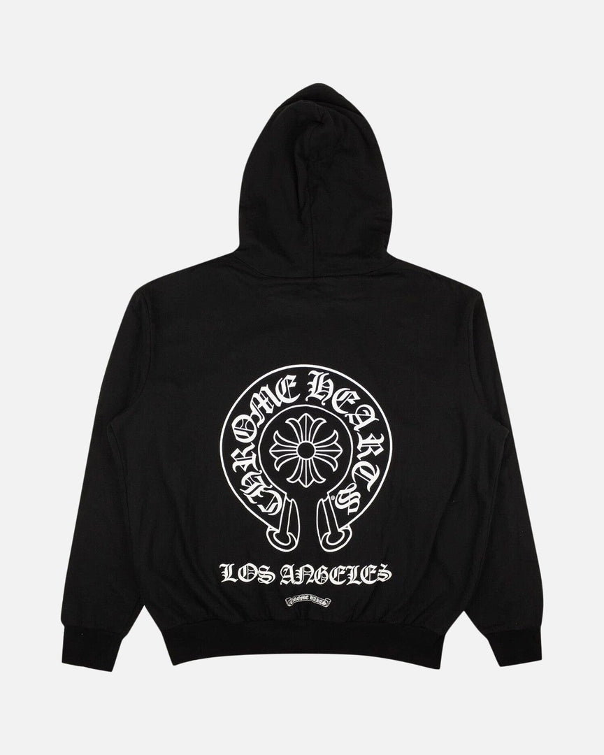 Chrome Hearts Los Angeles Horseshoe Zip Up Hoodie Black - view 2