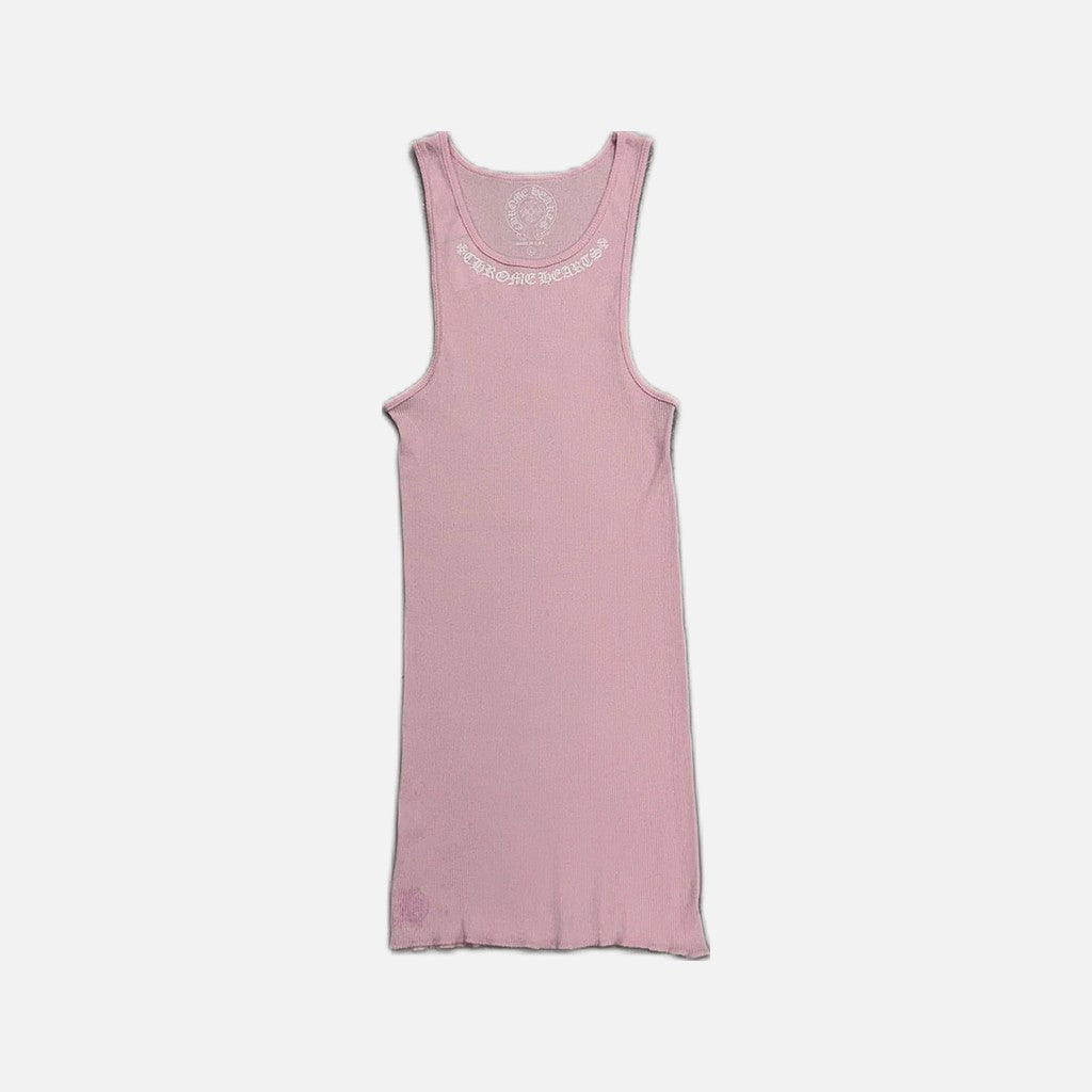 Chrome Hearts Love You Neck Vest Dress in pink knitwear