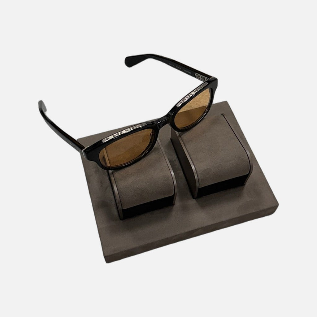 Chrome Hearts Lowrider sunglasses with black frame, amber lenses and silver accents