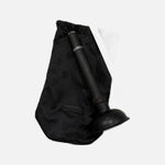 Load image into Gallery viewer, Chrome Hearts toilet plunger in mahogany dark wood with silver Scroll Plus detail, view 2