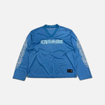 Load image into Gallery viewer, Chrome Hearts mesh warm up jersey with long sleeves in blue