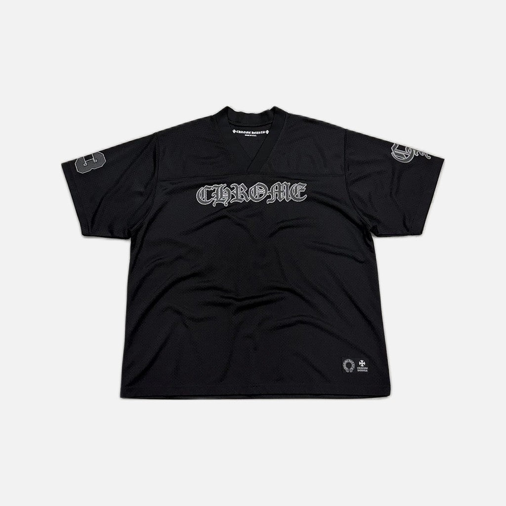 Chrome Hearts mesh warm up jersey with short sleeves in black