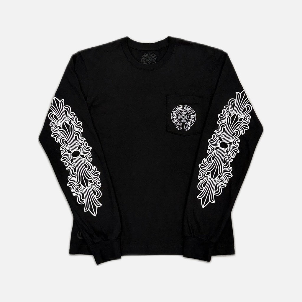 Chrome Hearts Miami Horseshoe long sleeve T-shirt in black with horseshoe logo graphic