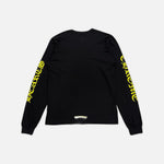 Load image into Gallery viewer, Chrome Hearts Neck long sleeve T-shirt in black with yellow detailing, view 2