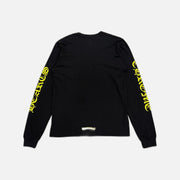 Chrome Hearts Neck long sleeve T-shirt in black with yellow detailing, view 2