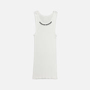 Chrome Hearts Neck Scroll sleeveless vest dress in white