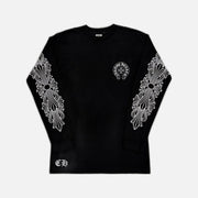 Chrome Hearts New York horseshoe long sleeve T-shirt in black with horseshoe graphic