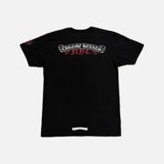 Chrome Hearts New York Scroll T-shirt in black with red scroll lettering