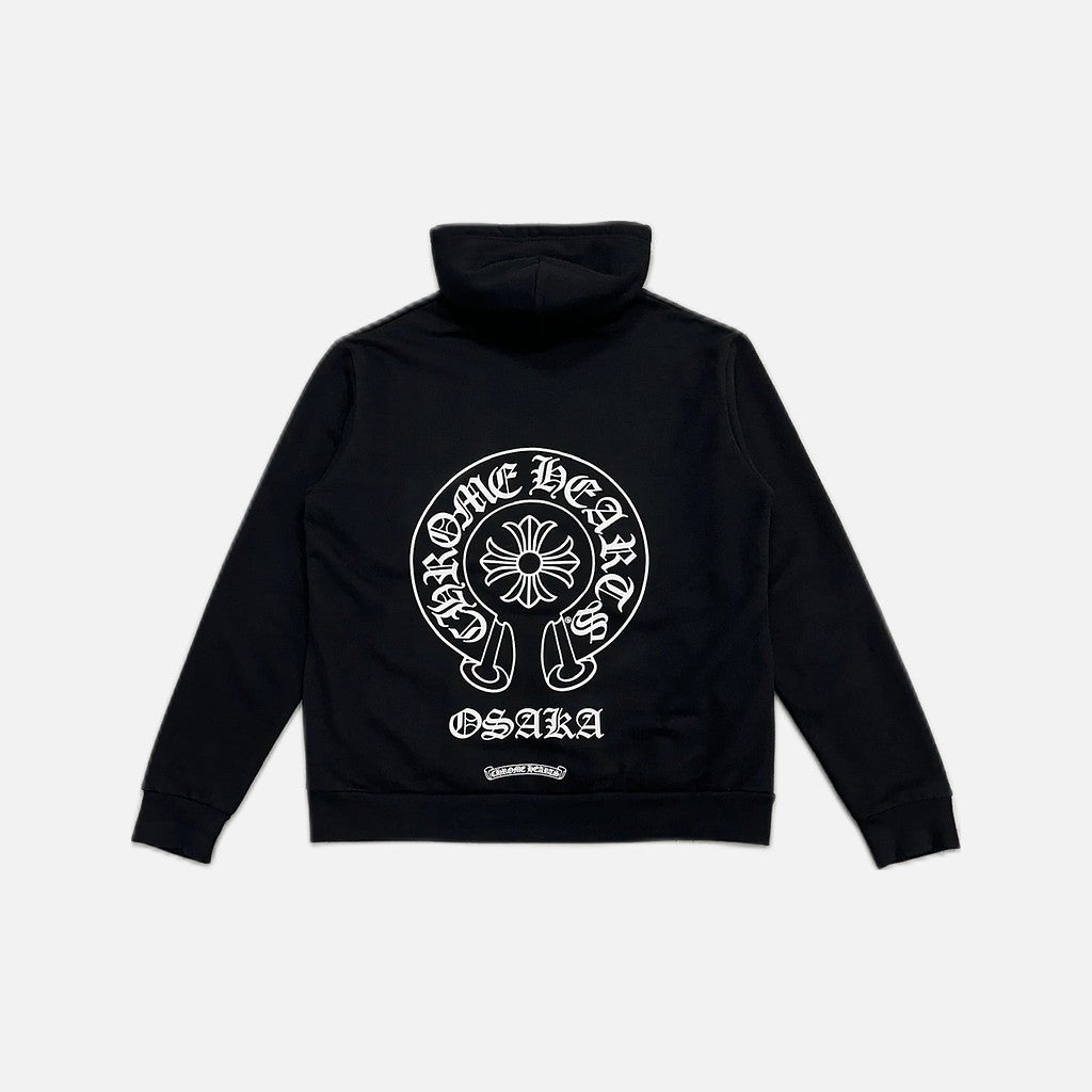 Chrome Hearts Osaka Horseshoe hoodie in black with horseshoe emblem