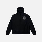Chrome Hearts Osaka Horseshoe hoodie in black with horseshoe emblem, view 2