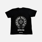 Load image into Gallery viewer, Chrome Hearts Paris Horseshoe T-shirt in black with horseshoe emblem