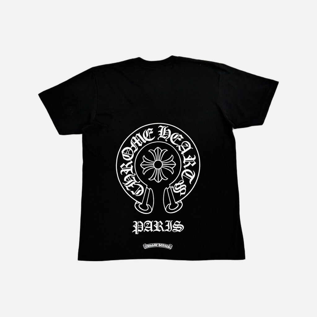 Chrome Hearts Paris Horseshoe T-shirt in black with horseshoe emblem
