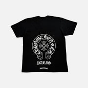 Chrome Hearts Paris Horseshoe T-shirt in black with horseshoe emblem