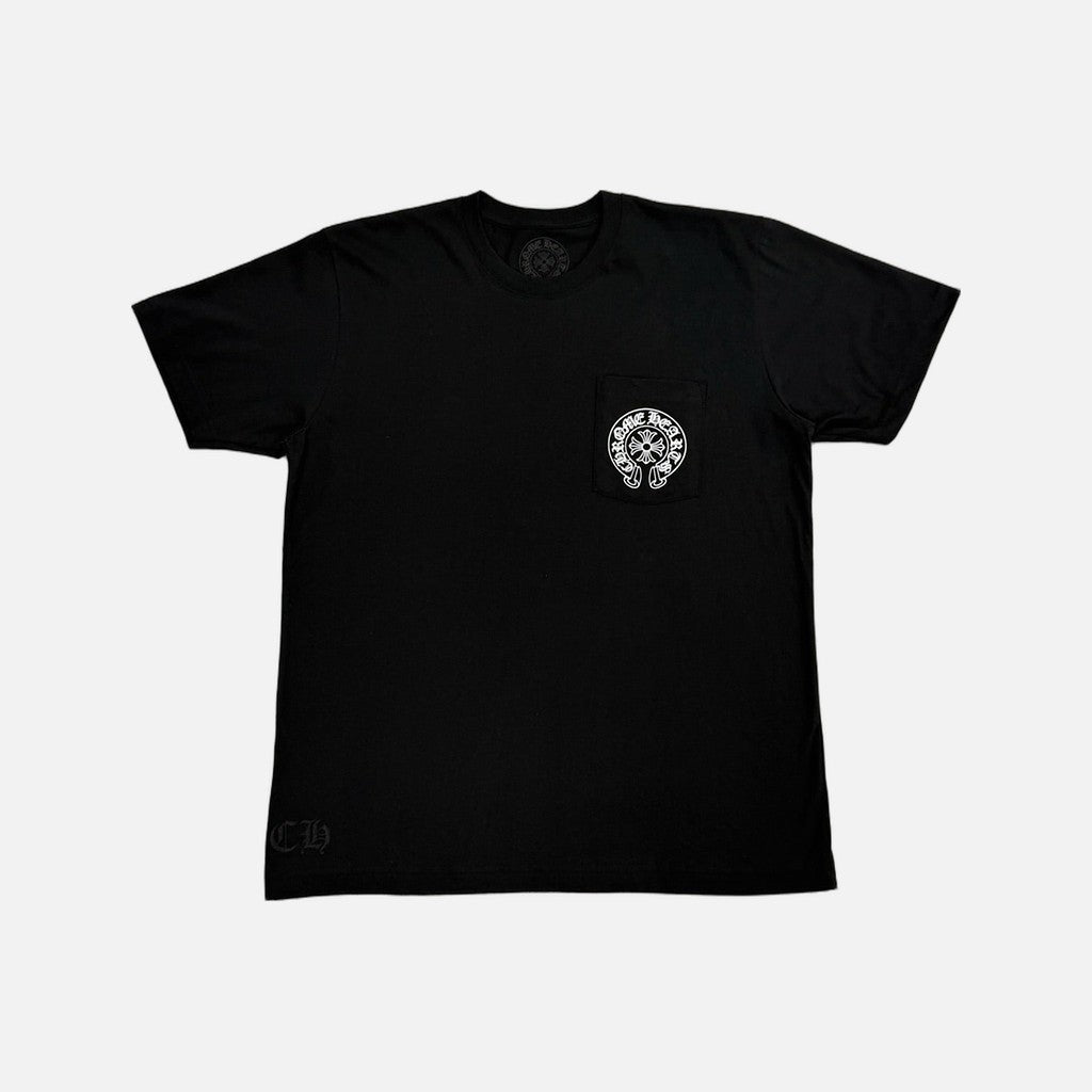 Chrome Hearts Paris Horseshoe T-shirt in black with horseshoe emblem, view 2