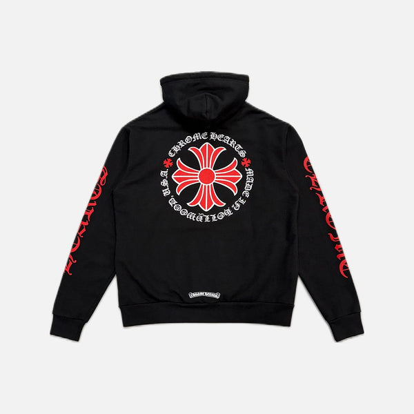 Chrome Hearts Plus hoodie in black with red detailing