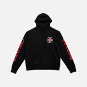 Chrome Hearts Plus hoodie in black with red detailing, view 2