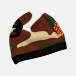 Load image into Gallery viewer, Chrome Hearts V89 Dagger Matty Boy Lips skully thermal beanie in camo with orange detailing