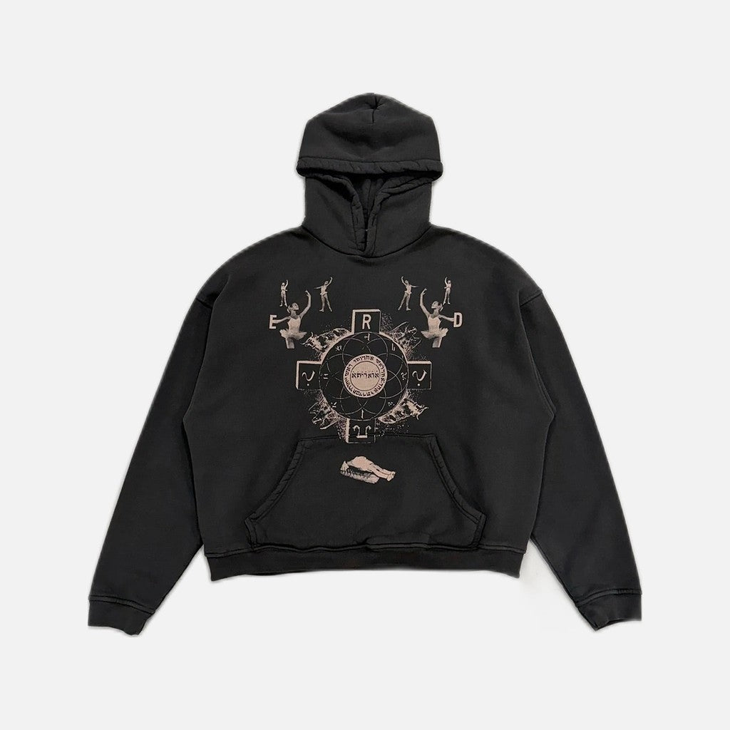 Enfants Riches Déprimés Ballerina hoodie in washed black/grey
