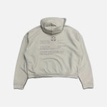 Load image into Gallery viewer, Enfants Riches Déprimés I Still Have Hope zip up hoodie in washed ivory white with purple, view 2