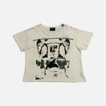 Load image into Gallery viewer, Enfants Riches Déprimés Nun Kicks cropped T-shirt in cream