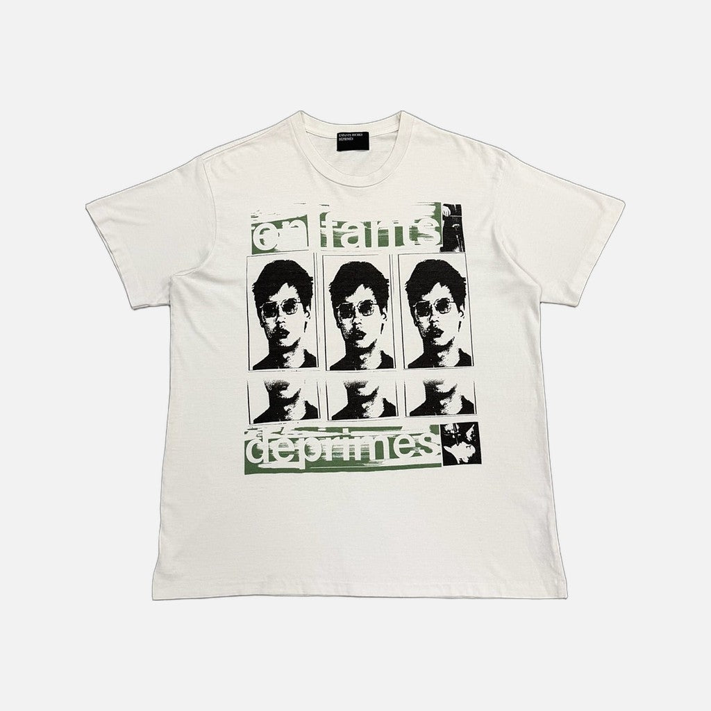 Enfants Riches Déprimés Rich Kids Depressed Xerox Boy t-shirt in white and green