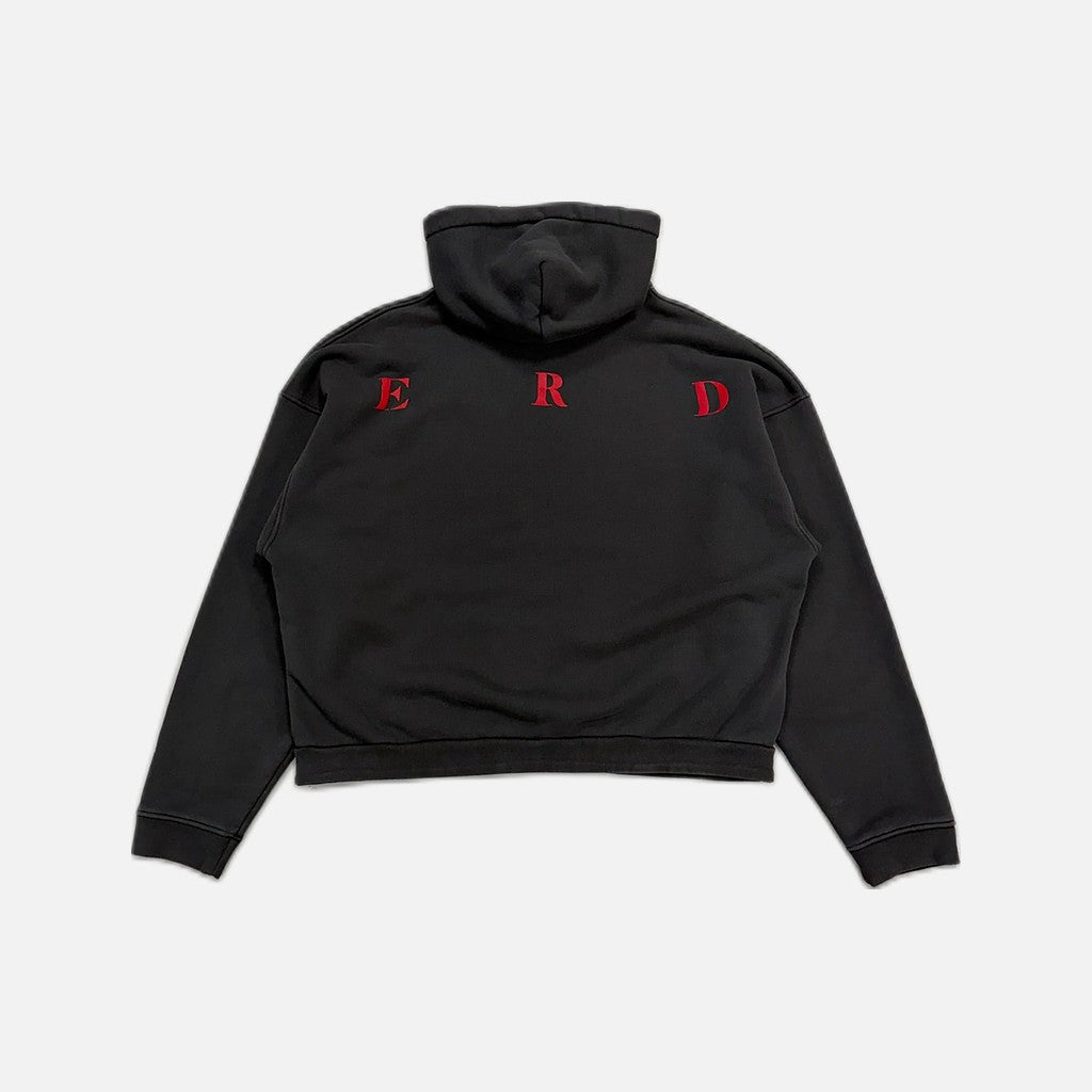 Enfants Riches Déprimés SADE Les Crimes De L'amour zip up hoodie in washed grey and red