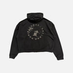 Load image into Gallery viewer, Enfants Riches Déprimés Tabac Rat zip up hoodie in washed grey and black, view 2