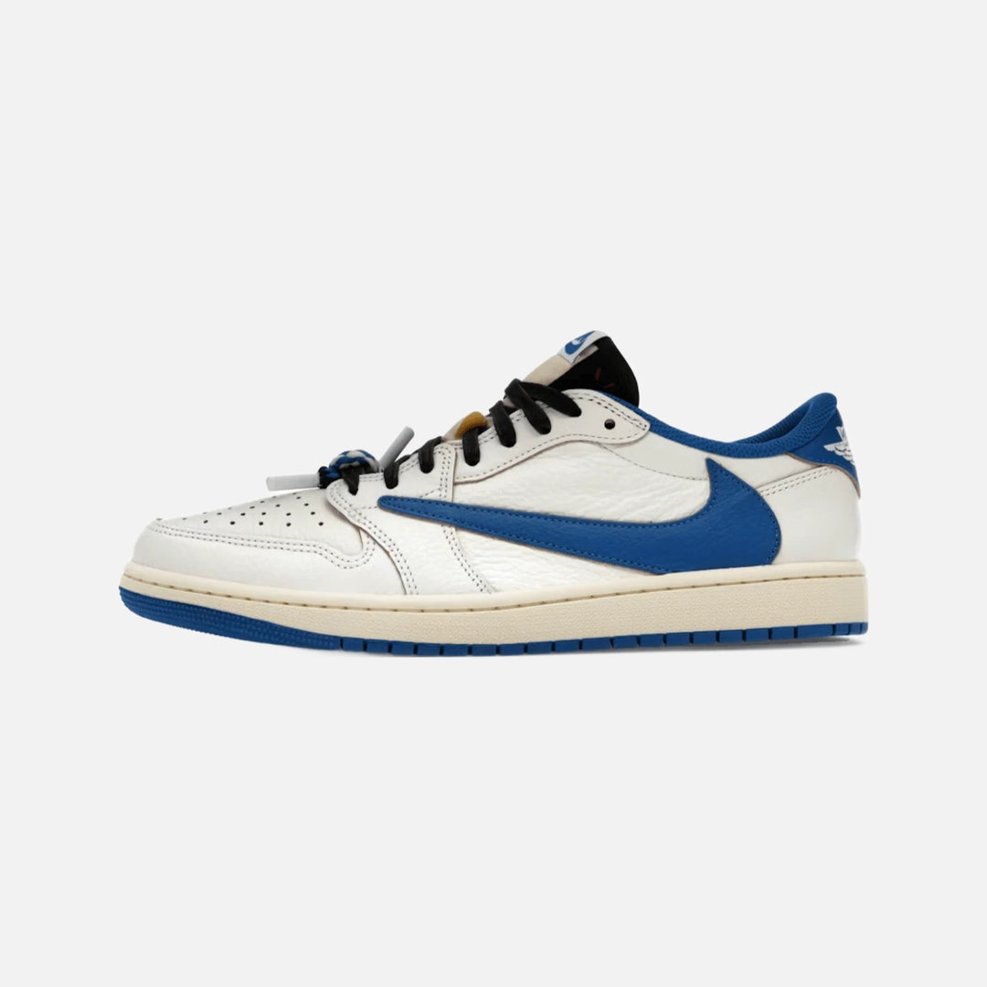 Fragment Design X Travis Scott X Air Jordan 1 Retro Low OG SP Sail Military Blue