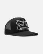 Load image into Gallery viewer, Chrome Hearts CH Hollywood Trucker Cap Black - angle