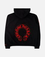 Load image into Gallery viewer, Chrome Hearts Web Exclusive Horseshoe Hoodie Black/Red - back