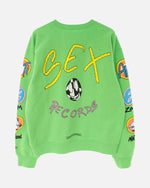 Load image into Gallery viewer, Chrome Hearts x Matty Boy Sex Records Crewneck Sweatshirt Green - back