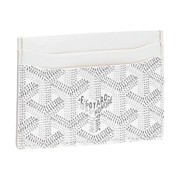 Genuine Goyard Paris Saint Sulphice White Leather Card Holder