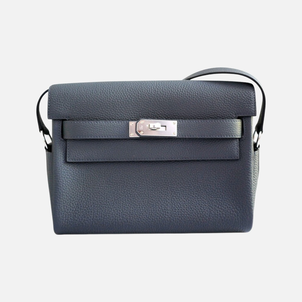 Hermès Gris Misty Togo Kelly Messenger PM Palladium Hardware
