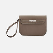 Hermès Kelly Dépêches 25 - Etoupe Togo Palladium Hardware