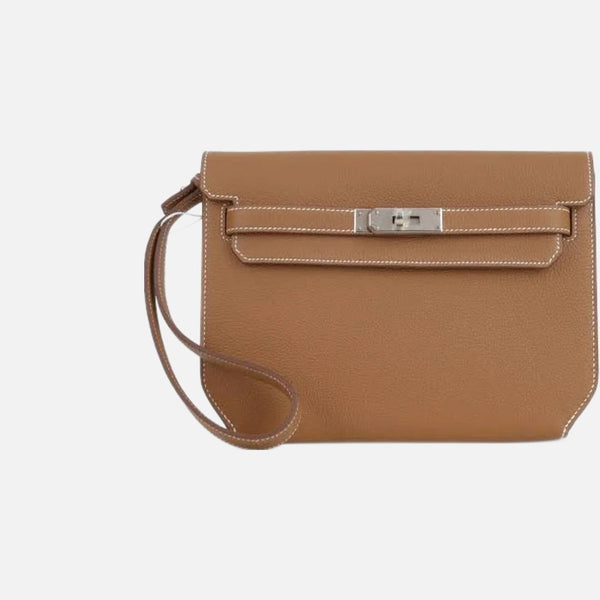 Hermès Kelly Dépêches 25 - Gold Togo Palladium Hardware