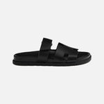 Load image into Gallery viewer, Hermès Paris Chypre Leather Black Sandals