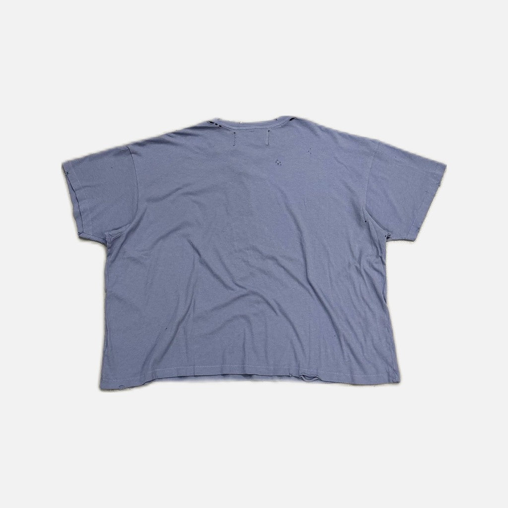 Paly Hollywood The Rolling Stones Japan Tour distressed cropped T-shirt in vintage blue/grey