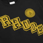 Load image into Gallery viewer, Rhude Collegiate Crest T-Shirt in Vintage Black