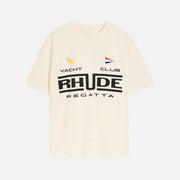 Rhude Rhude Regatta Club Tee In Vintage White/ Black/ GreenT-ShirtsRhudeDPUS Designer Outlet8053298018662XSRhude Rhude Regatta Club Tee In Vintage White/ Black/ Green