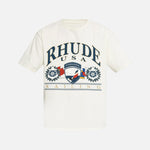 Load image into Gallery viewer, Rhude Usa Sailing Icon Tee In Vintage White/ BlackRhudeDPUS Designer Outlet8053298019089XSRhude Usa Sailing Icon Tee In Vintage White/ Black