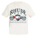 Load image into Gallery viewer, Rhude Usa Sailing Icon Tee In Vintage White/ BlackRhudeDPUS Designer Outlet8053298019089XSRhude Usa Sailing Icon Tee In Vintage White/ Black