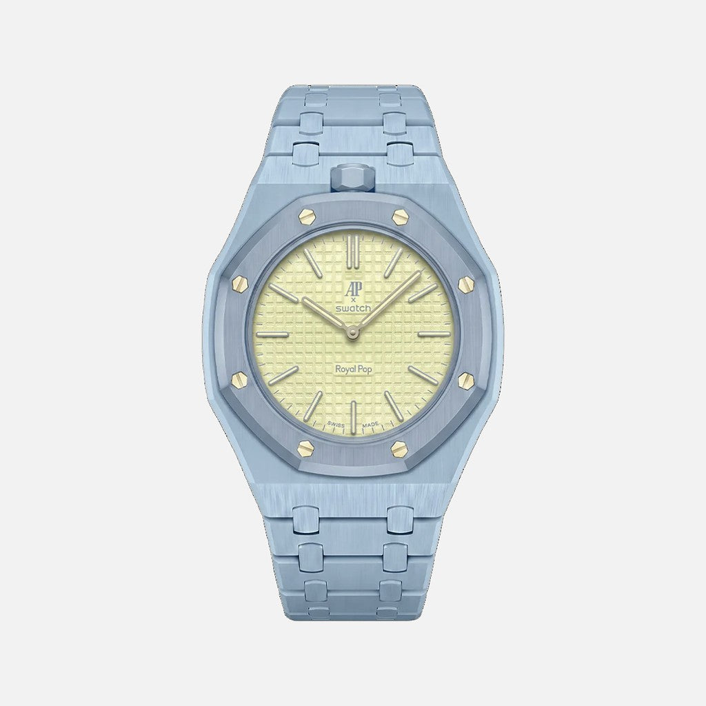 Wrist Strap for Swatch x Audemars Piguet Royal Pop Blaue Acht, Bioceramic / Baby Blue