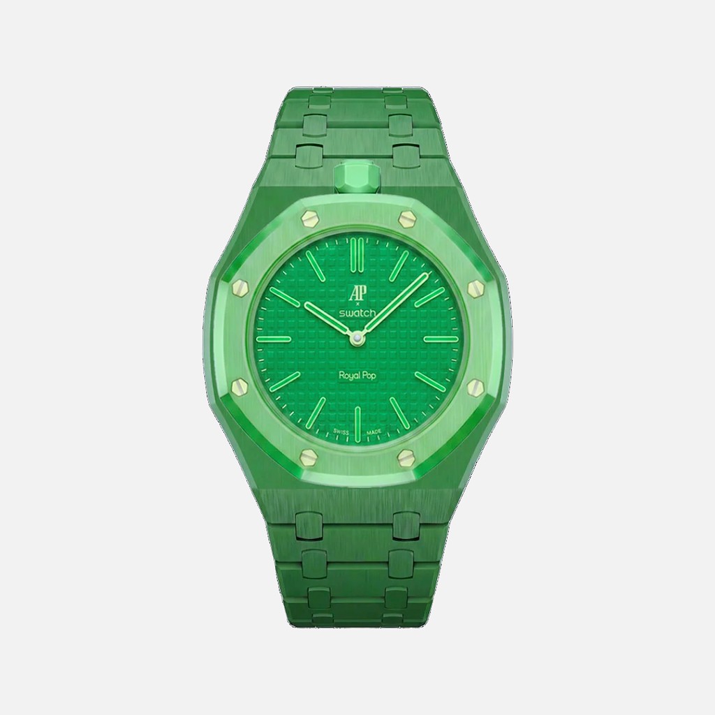 Wrist Strap for Swatch x Audemars Piguet Royal Pop Green Eight, Bioceramic