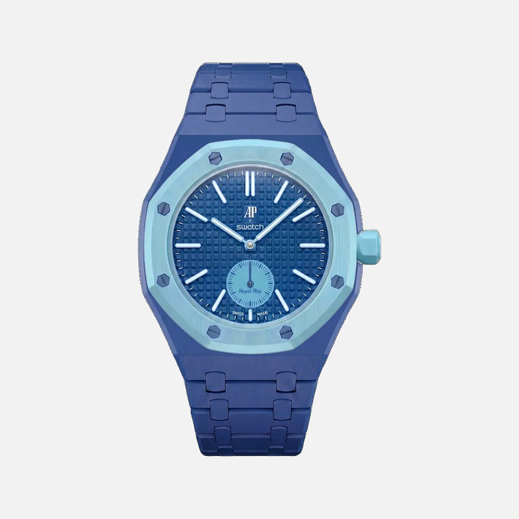 Wrist Strap for Swatch x Audemars Piguet Royal Pop Lan Ba, Bioceramic / Deep Blue
